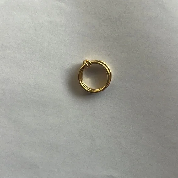 Tia 18k Gold Vermeil Band Ring in White Sapphire